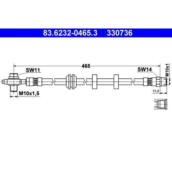 ATE Bremsschlauch 83.6232-0465.3 ATE Bremsschlauch 83.6232-0465.3