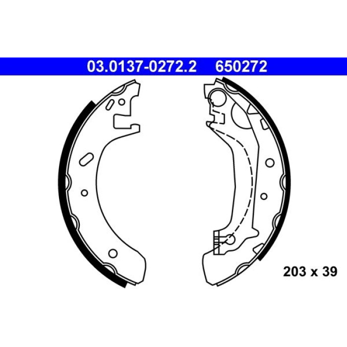 ATE Bremsbacken 03.0137-0272.2
