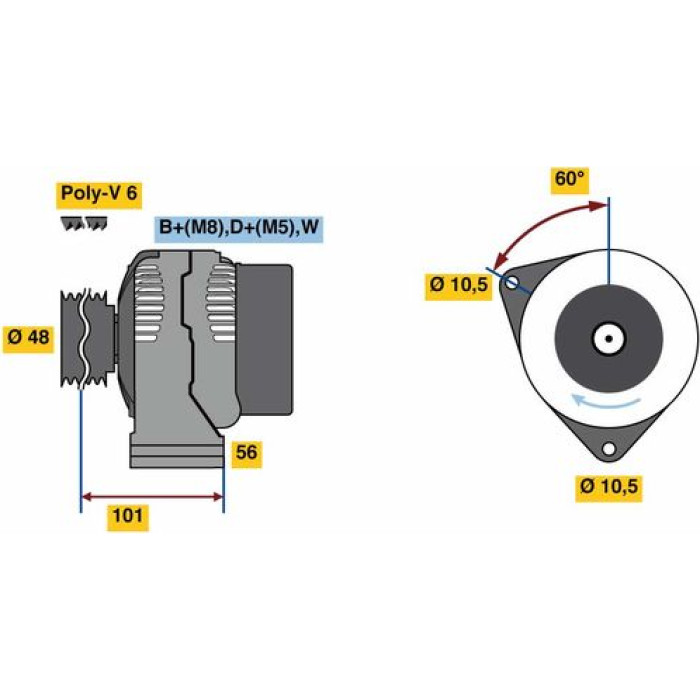 Bosch Generator 0124515190 Bosch Generator 0124515190