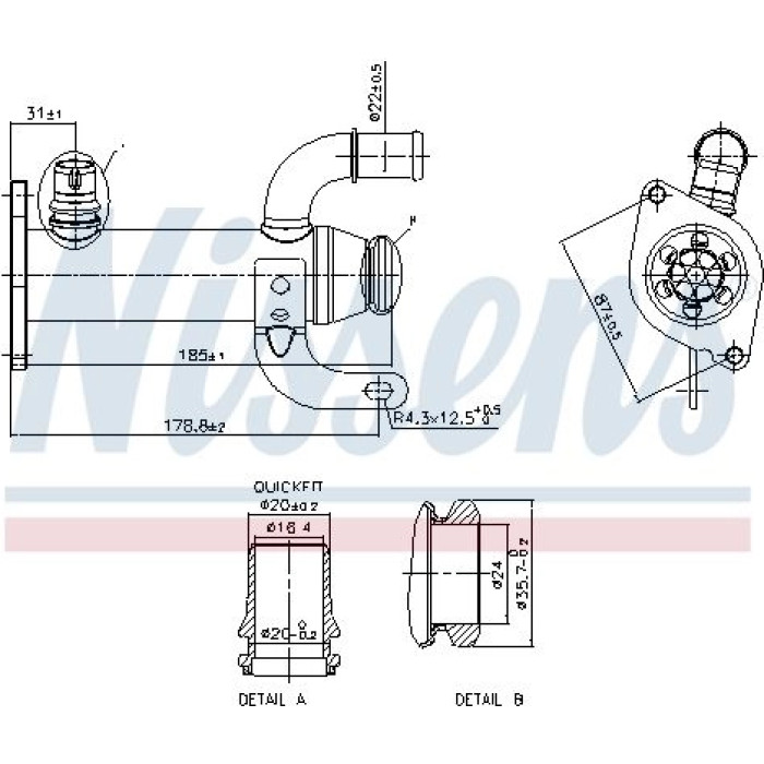 Nissens AGR-Kühler 989278 Nissens AGR-Kühler 989278