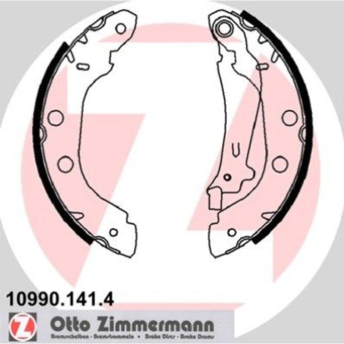 ZIMMERMANN Bremsbacken 10990.141.4 ZIMMERMANN Bremsbacken 10990.141.4