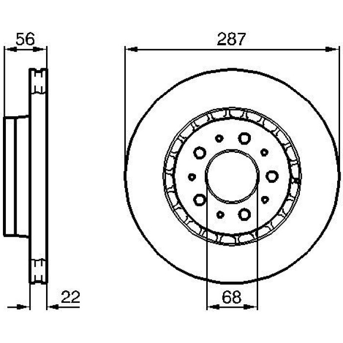 Bosch Bremsscheibe Vorderachse 0 986 478 388 Bosch Bremsscheibe Vorderachse 0 986 478 388