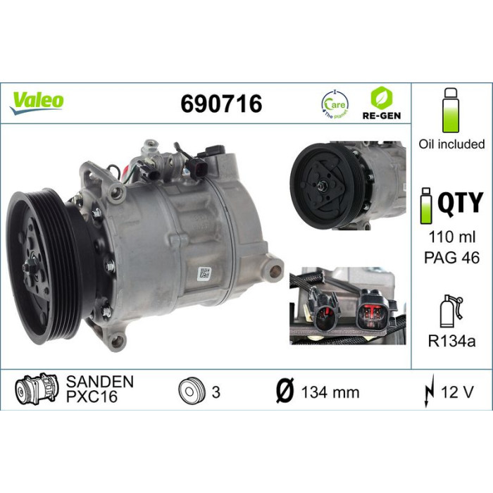690716 Valeo Kompressor 690716 690716 Valeo Kompressor 690716