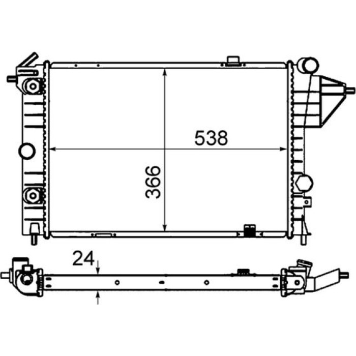 MAHLE Kühler, Motorkühlung CR 439 000S MAHLE Kühler, Motorkühlung CR 439 000S