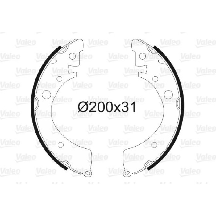 Valeo Bremsbacken 562543