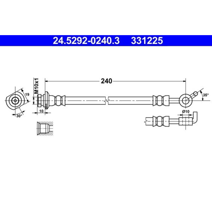 ATE Bremsschlauch 24.5292-0240.3 ATE Bremsschlauch 24.5292-0240.3