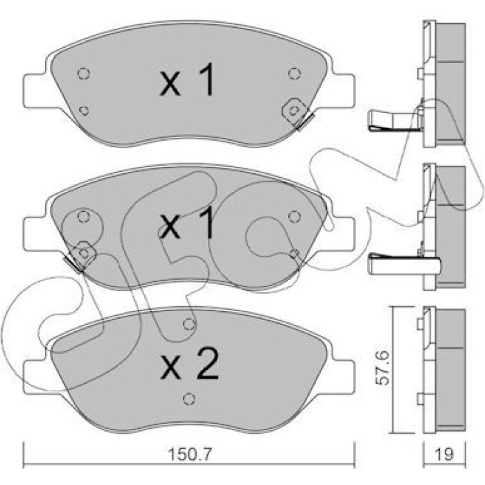 CIFAM Bremsbelagsatz, Scheibenbremse 822-577-2 CIFAM Bremsbelagsatz, Scheibenbremse 822-577-2