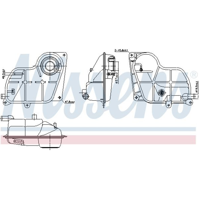 Nissens Kühlmittel-Ausgleichsbehälter 996299 Nissens Kühlmittel-Ausgleichsbehälter 996299