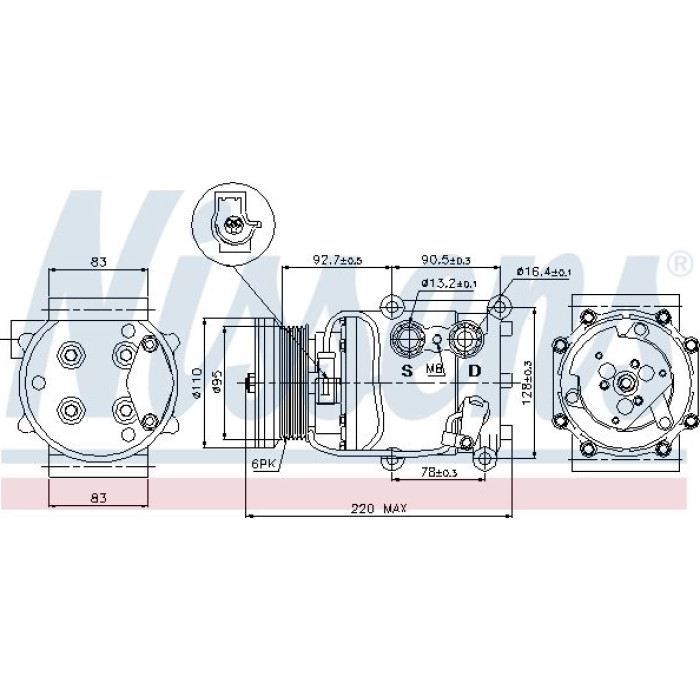 Nissens Klimakompressor PKW 89071 Nissens Klimakompressor PKW 89071