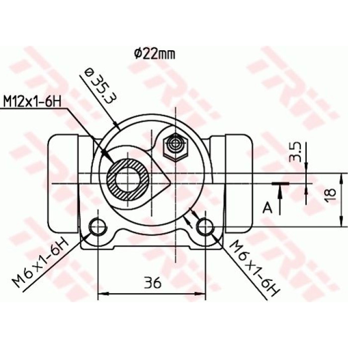 TRW Radbremszylinder BWH187 TRW Radbremszylinder BWH187