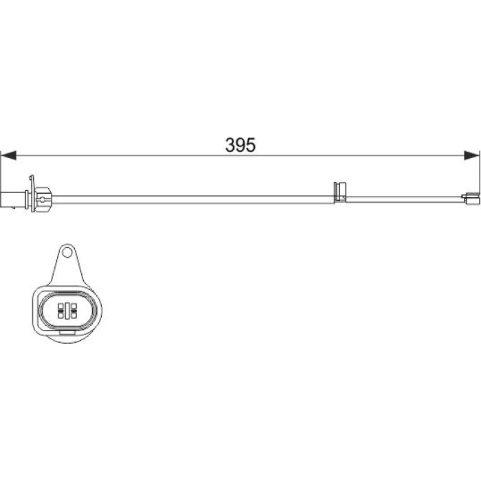 Bosch Bremsbelagverschleißsensor 1987474509 Bosch Bremsbelagverschleißsensor 1987474509