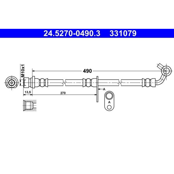 ATE Bremsschlauch 24.5270-0490.3 ATE Bremsschlauch 24.5270-0490.3