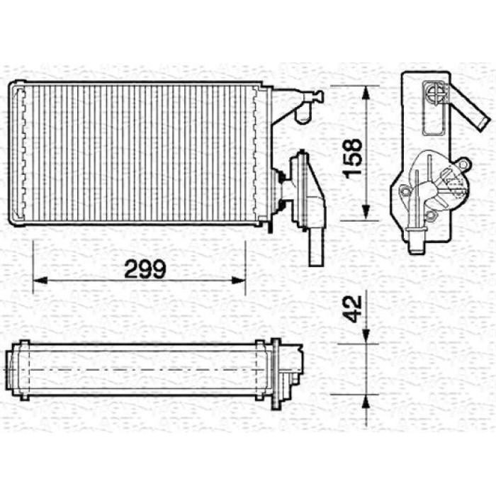 Magneti Marelli Heizungswärmetauscher 350218063000 Magneti Marelli Heizungswärmetauscher 350218063000