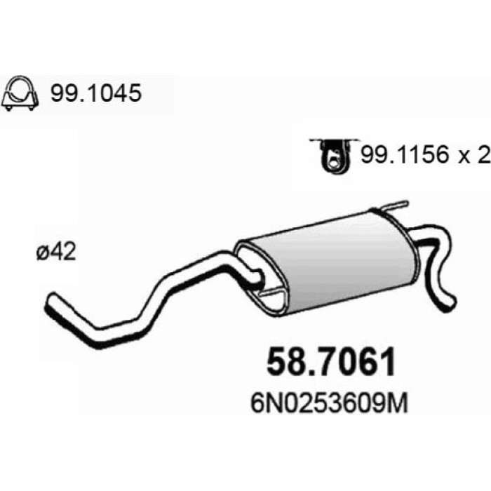 ASSO Endschalldämpfer 58.7061