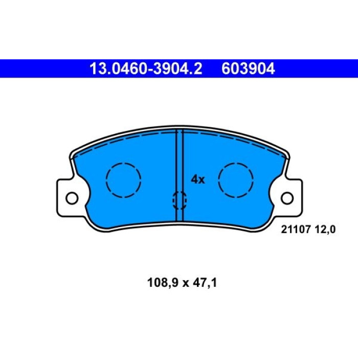 13.0460-3904.2 ATE Bremsbeläge 13.0460-3904.2 13.0460-3904.2 ATE Bremsbeläge 13.0460-3904.2