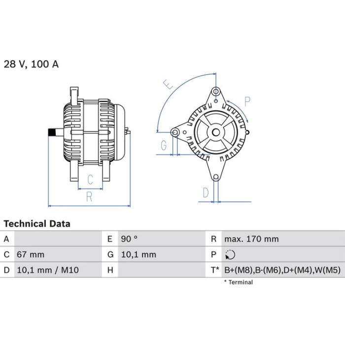 Bosch Lichtmaschine 0 986 084 180