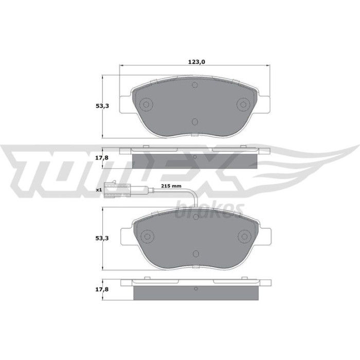 TX 12-48 TOMEX brakes Bremsbelagsatz, Scheibenbremse TX 12-48 TX 12-48 TOMEX brakes Bremsbelagsatz, Scheibenbremse TX 12-48