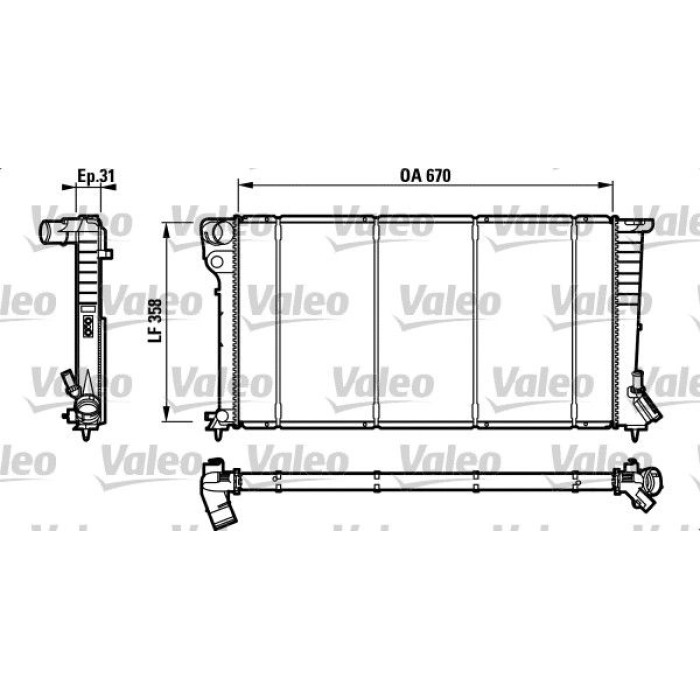 Valeo Motorkühler 732577 Valeo Motorkühler 732577
