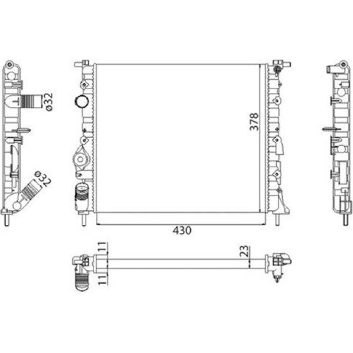 Magneti Marelli Motorkühler 350213261003 Magneti Marelli Motorkühler 350213261003