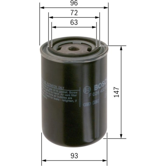 Bosch Kraftstofffilter F 026 402 087 Bosch Kraftstofffilter F 026 402 087