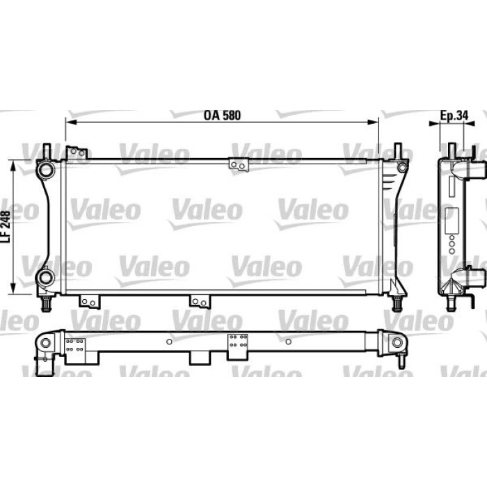 Valeo Motorkühler 732792 Valeo Motorkühler 732792