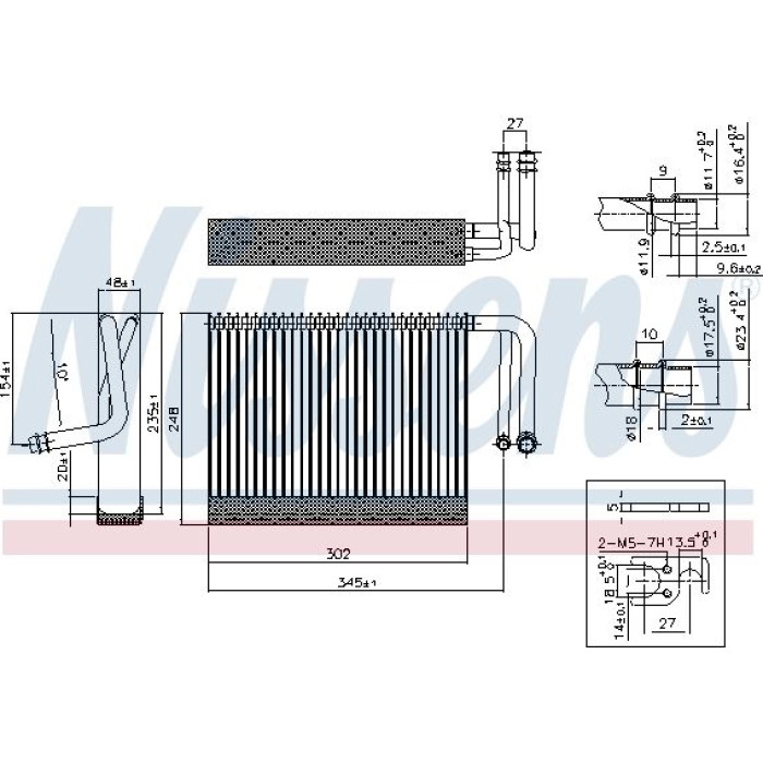 Nissens Klimaverdampfer PKW 92327 Nissens Klimaverdampfer PKW 92327