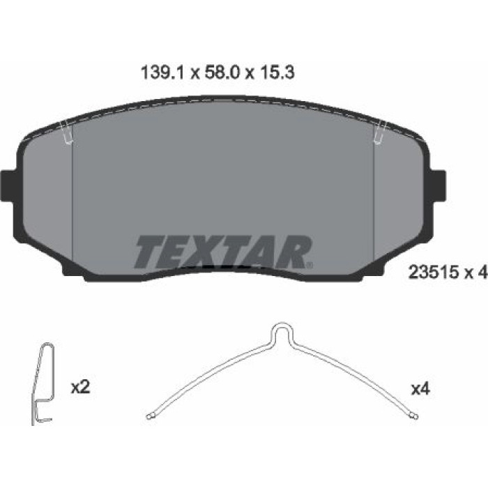Textar Bremsbelagsatz 2351505 Textar Bremsbelagsatz 2351505