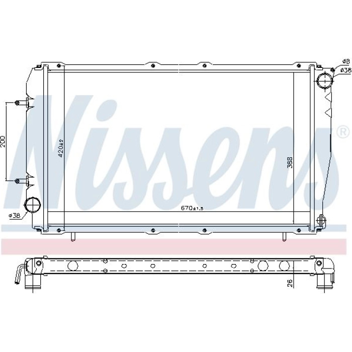 Nissens Wasserkühler PKW 641111 Nissens Wasserkühler PKW 641111