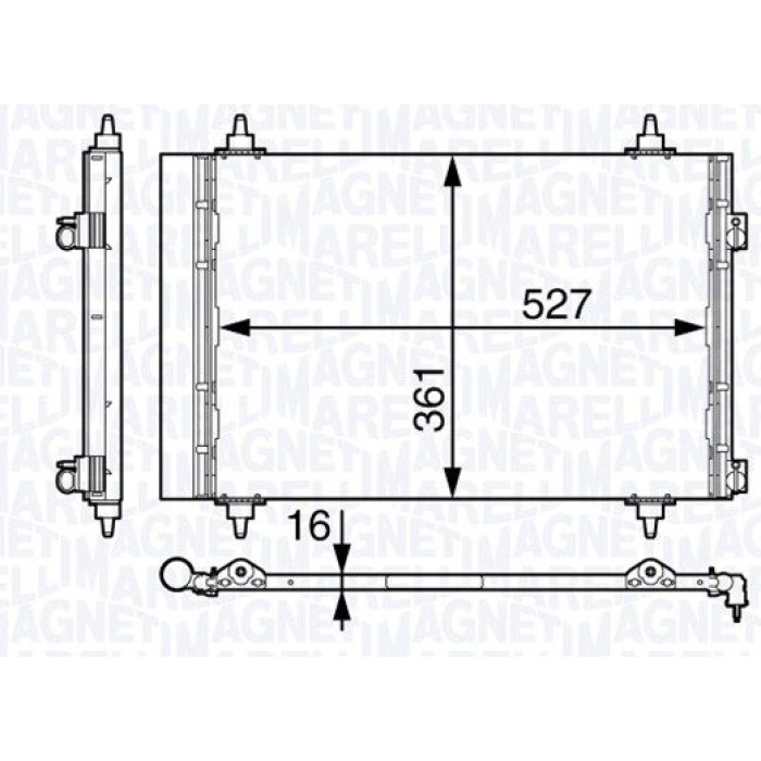 Magneti Marelli Klimakondensator 350203714000 Magneti Marelli Klimakondensator 350203714000