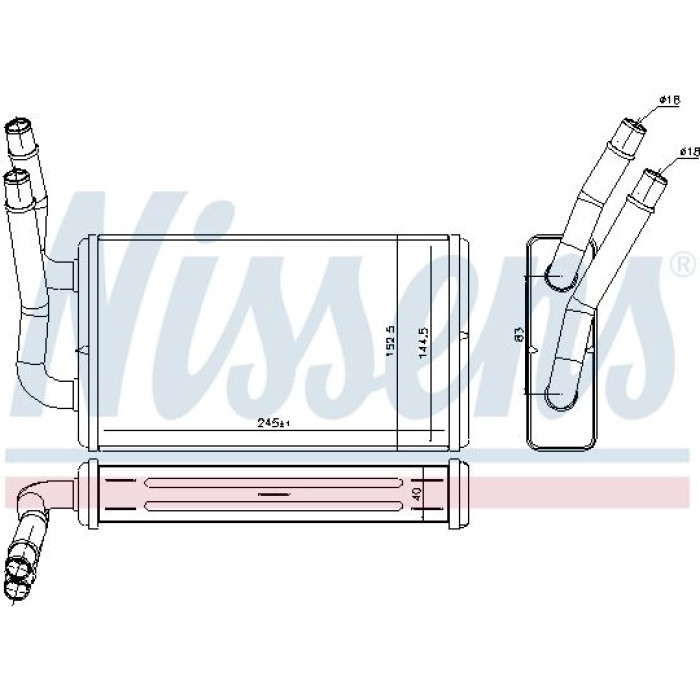 Nissens Heizungskühler PKW 71778 Nissens Heizungskühler PKW 71778