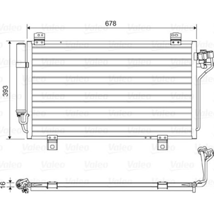 Valeo Klimakondensator 814195 Valeo Klimakondensator 814195