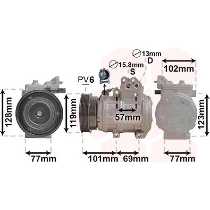 Van Wezel Klimakompressor 8300K146
