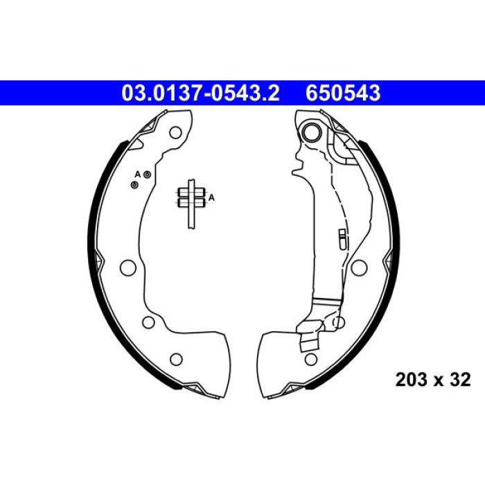 ATE Bremsbackensatz 03.0137-0543.2