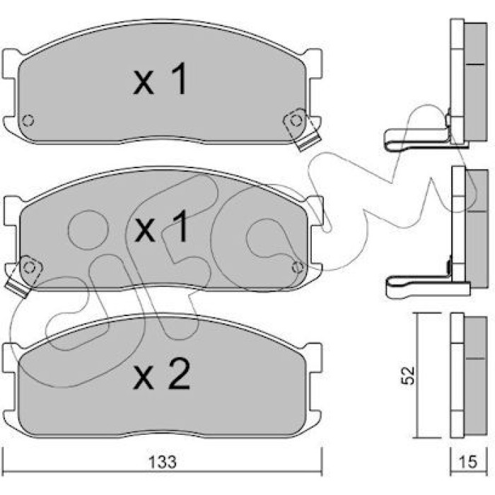 CIFAM Bremsbelagsatz, Scheibenbremse 822-232-1
