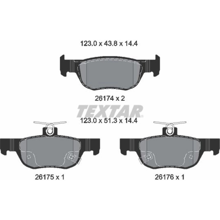 Textar Bremsbelagsatz 2617401 Textar Bremsbelagsatz 2617401