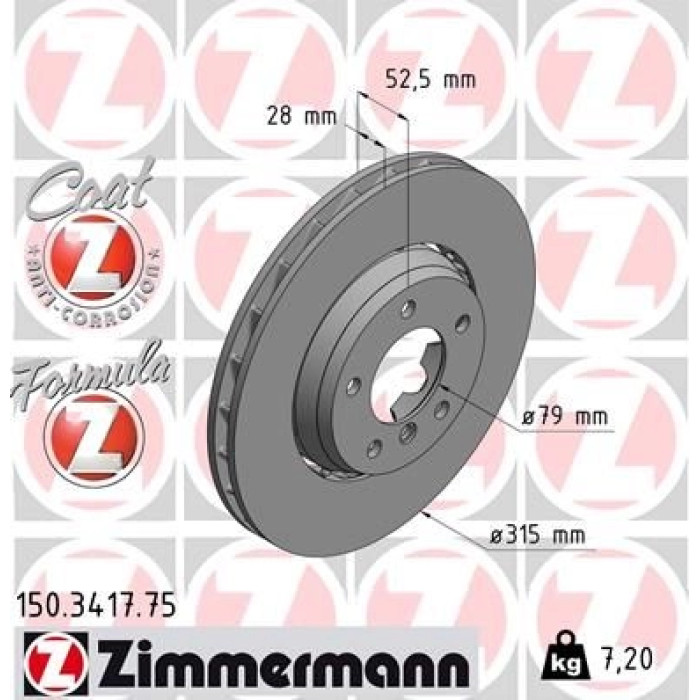 Zimmermann Bremsscheibe 150.3417.75