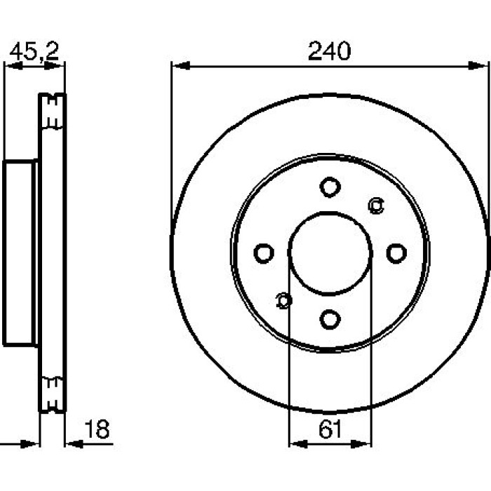 Bosch Bremsscheibe Vorderachse 0 986 478 533 Bosch Bremsscheibe Vorderachse 0 986 478 533