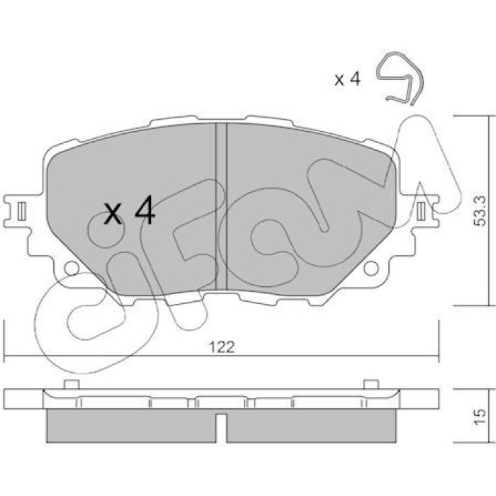 CIFAM Bremsbelagsatz, Scheibenbremse 822-1086-0 CIFAM Bremsbelagsatz, Scheibenbremse 822-1086-0