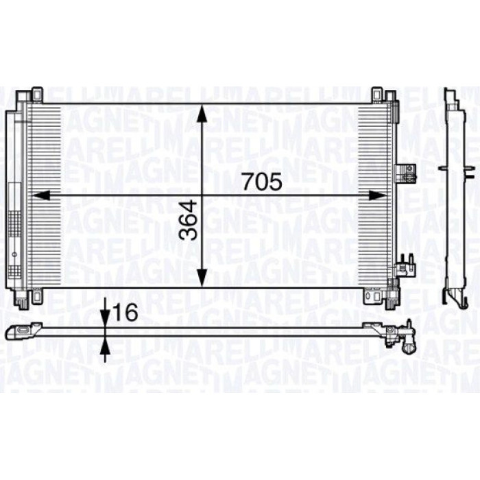 Magneti Marelli Klimakondensator 350203724000 Magneti Marelli Klimakondensator 350203724000