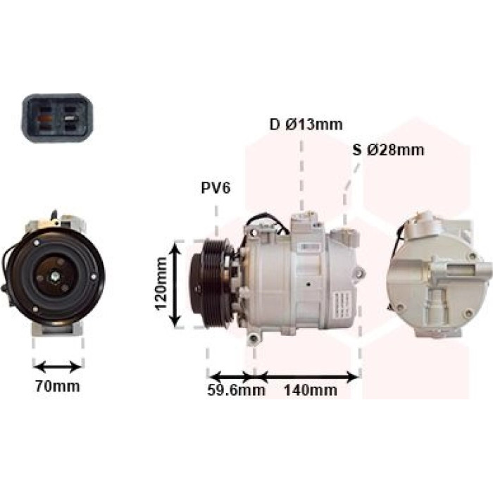 Van Wezel Klimakompressor 4700K065 Van Wezel Klimakompressor 4700K065