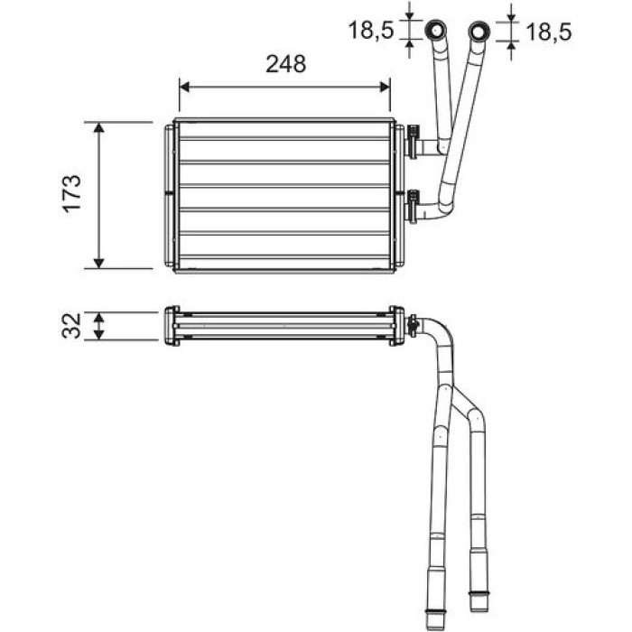 Valeo Wärmetauscher 811523 Valeo Wärmetauscher 811523