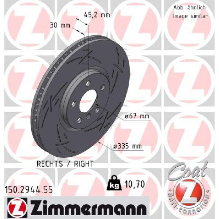 Zimmermann Bremsscheibe 150.2944.55 Zimmermann Bremsscheibe 150.2944.55