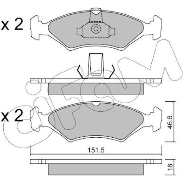 822-093-0 CIFAM Bremsbelagsatz, Scheibenbremse 822-093-0