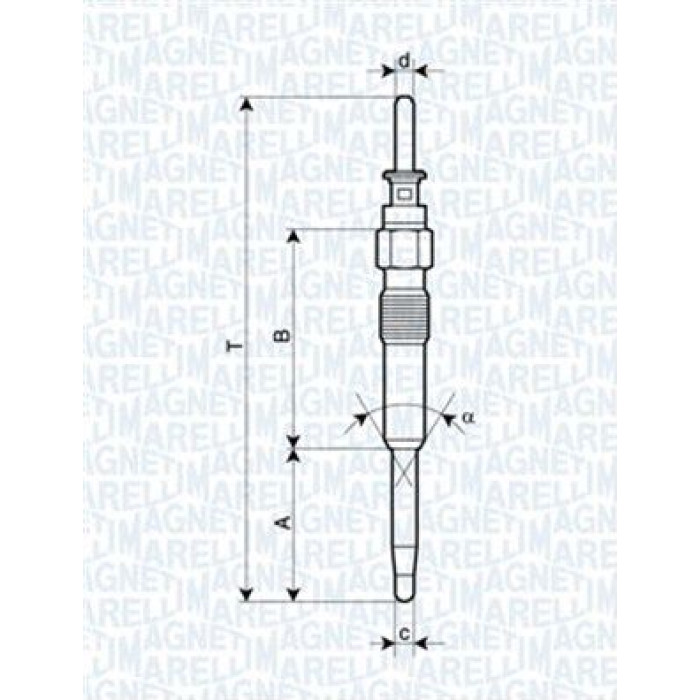 Magneti Marelli Glühkerze 062900039304 Magneti Marelli Glühkerze 062900039304