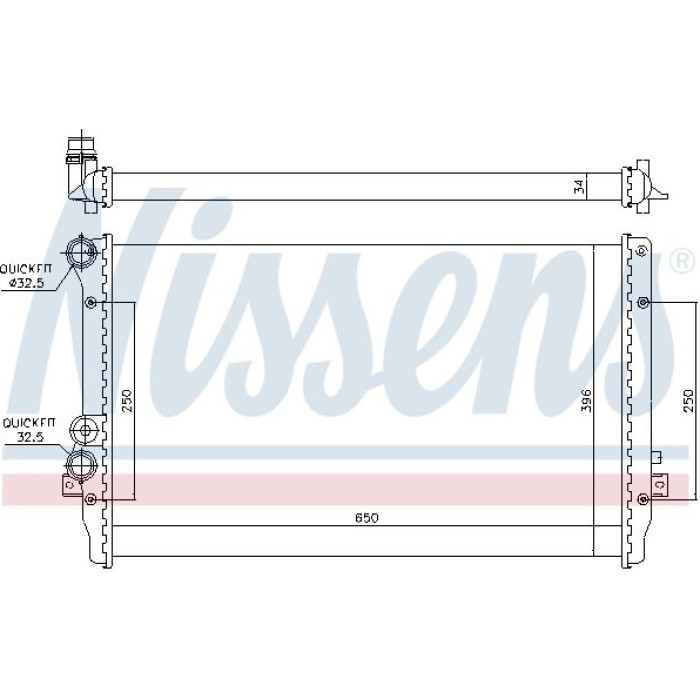 Nissens Wasserkühler PKW 65012 Nissens Wasserkühler PKW 65012
