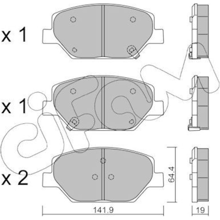 CIFAM Bremsbelagsatz, Scheibenbremse 822-1178-0 CIFAM Bremsbelagsatz, Scheibenbremse 822-1178-0