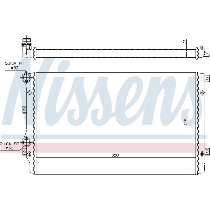 Nissens Wasserkühler PKW 65280A Nissens Wasserkühler PKW 65280A