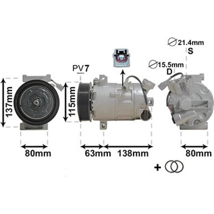 Van Wezel Klimakompressor 4300K491 Van Wezel Klimakompressor 4300K491