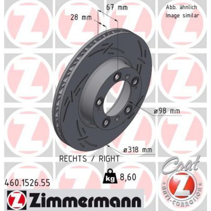 Zimmermann Bremsscheibe 460.1526.55 Zimmermann Bremsscheibe 460.1526.55