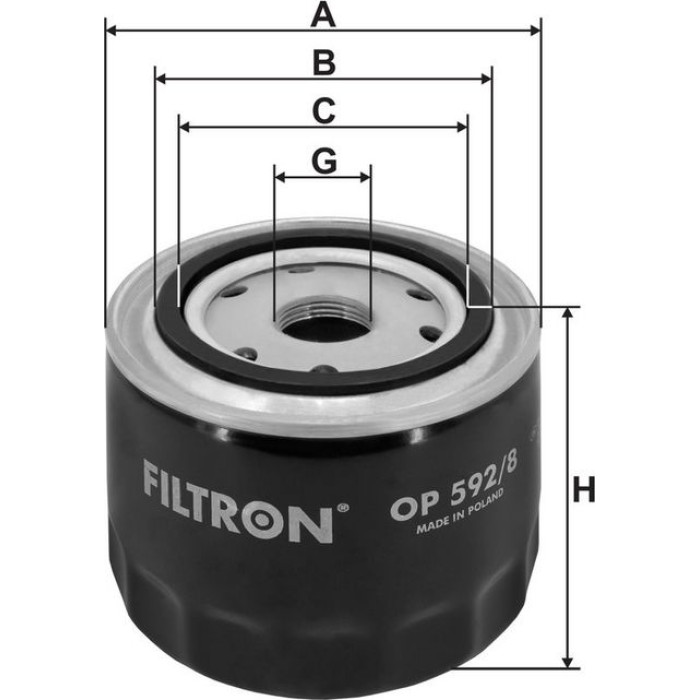 OP 592/8 Filtron Ölfilter OP 592/8 OP 592/8 Filtron Ölfilter OP 592/8